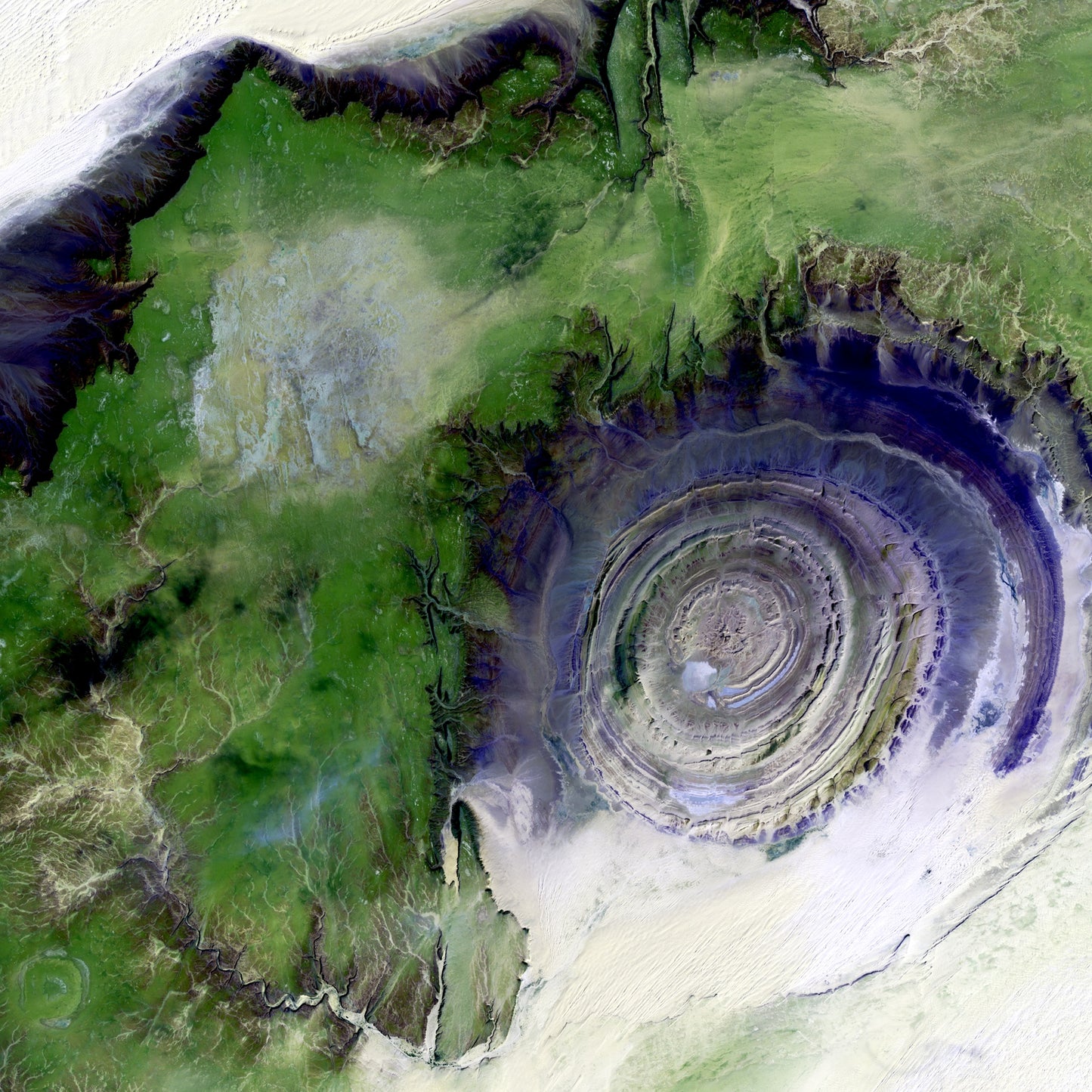 Dormant Giants, Richat Structure Framed & Mounted Print
