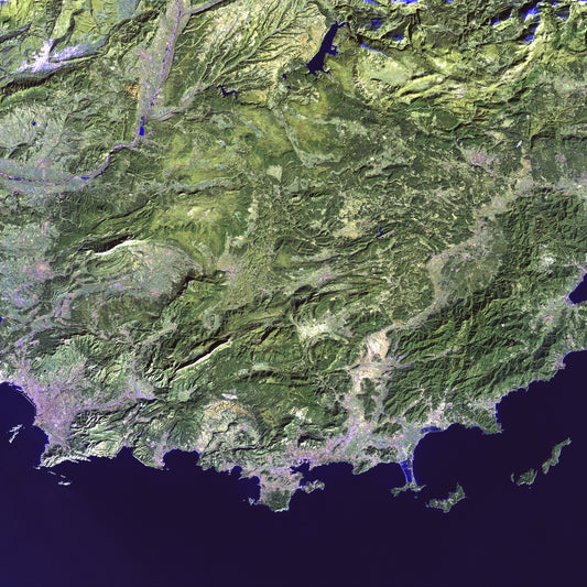 Bay and Shore, Southern Coast of France Framed & Mounted Print