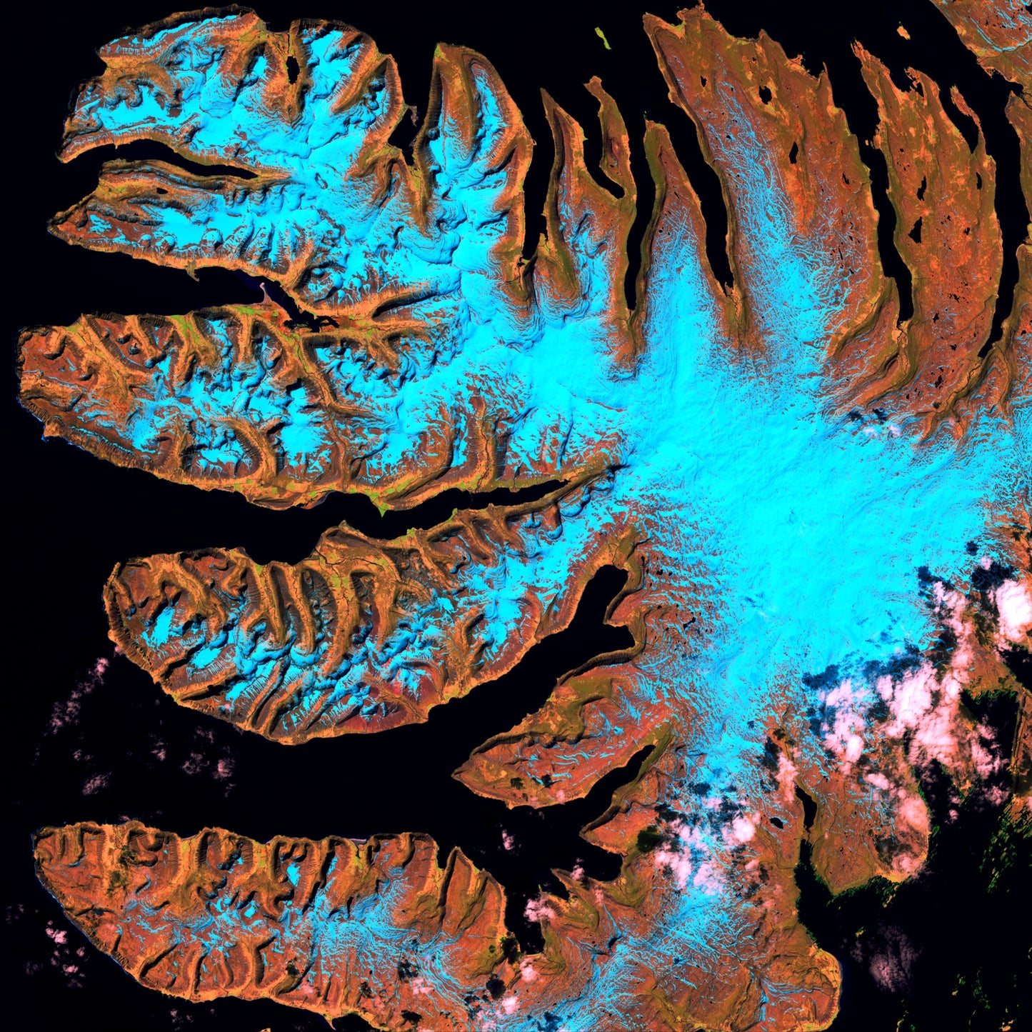 Frozen Currents, West Fjords Framed & Mounted Print