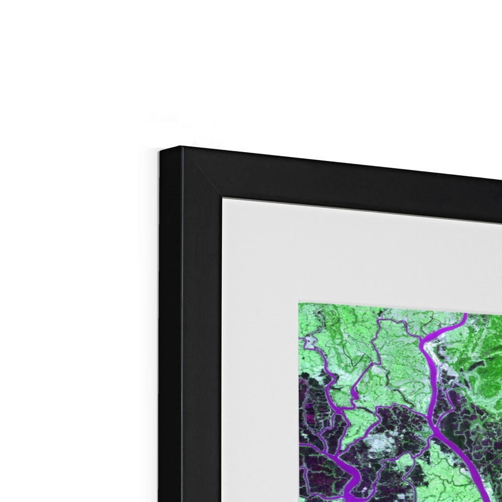 Delta Mosaic, Ganges River Delta Framed & Mounted Print