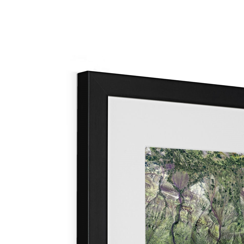 Saline Patterns, Bogda Mountains Framed & Mounted Print