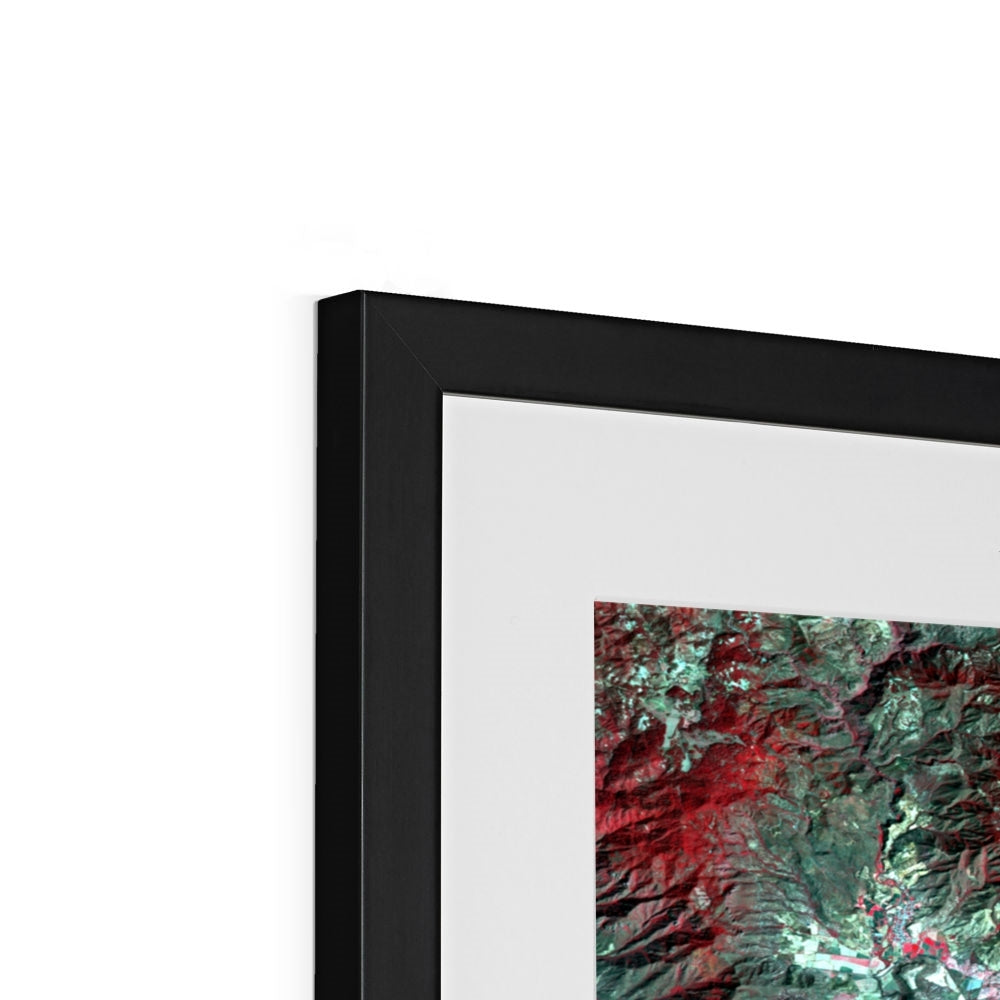 Lava Lines, Colima Volcano Framed & Mounted Print