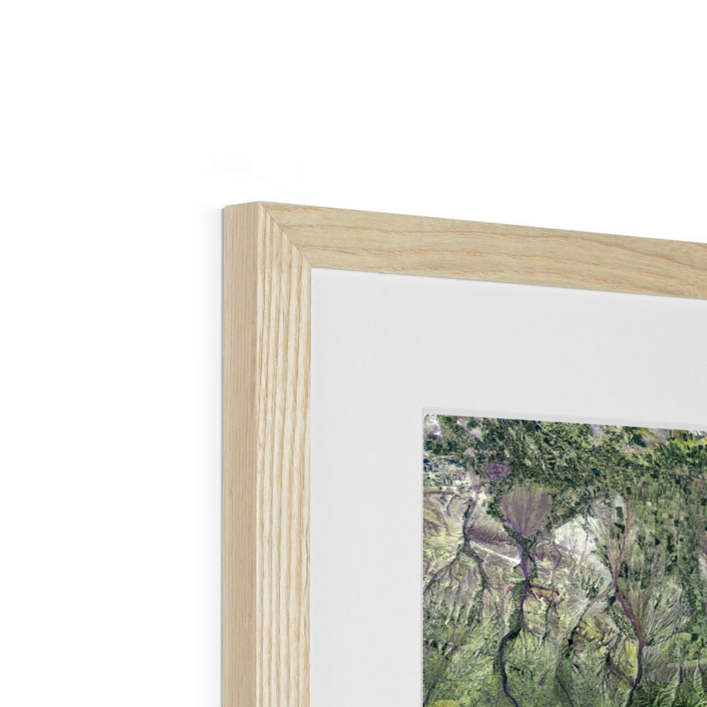Saline Patterns, Bogda Mountains Framed & Mounted Print