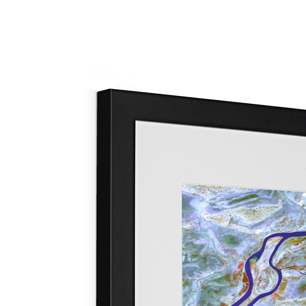 Islands in Blue, Niger River Framed & Mounted Print